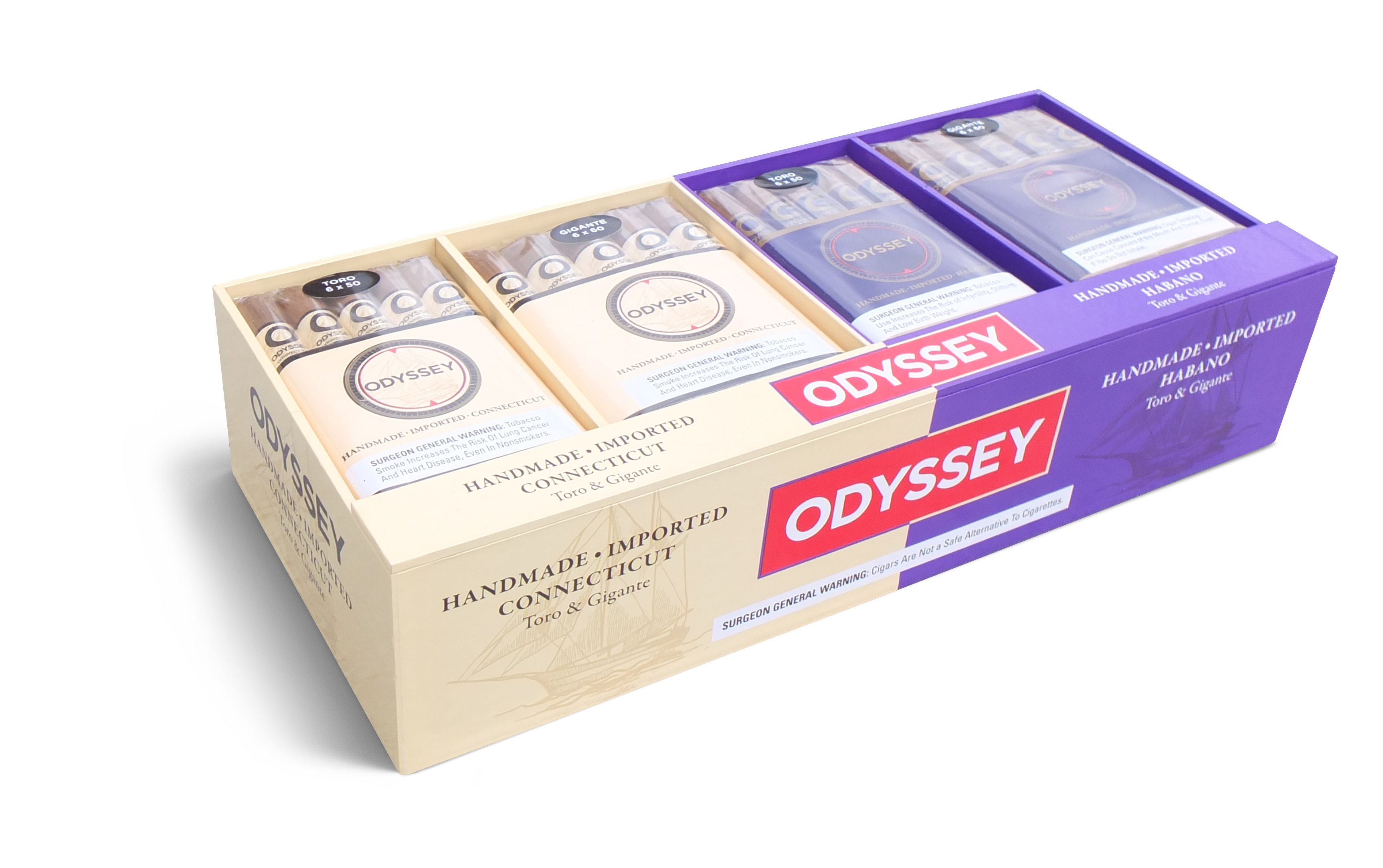 Odyssey Connecticut Habano Prepack Tray 80ct